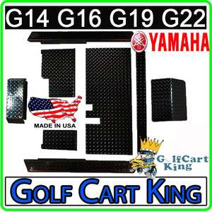 Yamaha Golf Cart Black Diamond Plate Accessories Kit  