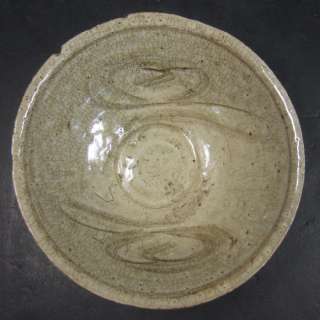 A602 Japanese HAGI pottery ware tea bowl by Famous Manzan Yamato w 