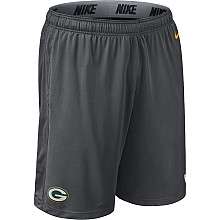 Nike Green Bay Packers Dri FIT Fly Short   Grey   