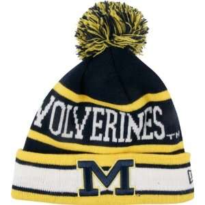 Michigan Wolverines Youth Navy Jr. New Era The Original II Cuffed Knit 