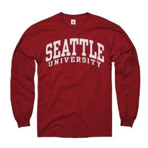  Seattle University Redhawks Cardinal Arch Long Sleeve T 