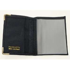  Real Soft Navy Leather Credit Card Holder   Holds 9 Cards 