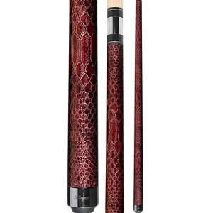  Players Fiery Red Crocodile Cue (weight19oz.) Sports 