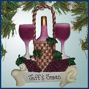  Personalized Christmas Ornaments   Fine Wine Basket   Personalized 