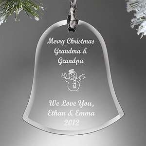  Personalized Glass Bell Christmas Ornaments