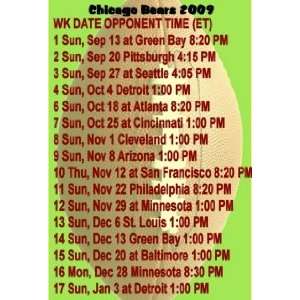  Chicago Bears 2009 schedule keychain viewer.COOL 