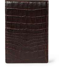 smythson crocodile embossed leather notepad