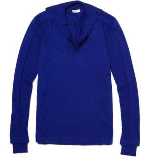   Clothing  Knitwear  Shawl collar  Silk and Wool Blend Sweater