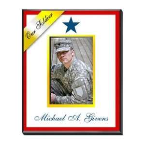  Personalized Blue Star Vertical Military Family Frame 
