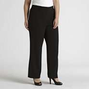 zac & rachel woman Womens Plus Flat Front Slimming Dress Pants at 