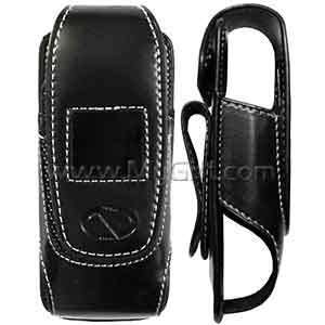 Motorola KRZR K1m Black Pouch Leather Case with 360 Degree Swivel Belt 