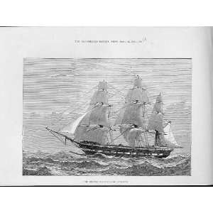    Missing Traing Ship Atalanta Antique Print 1880