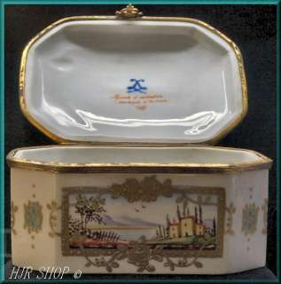 sevres tapa de porcelana estano centro 1900 marca sevres francia ca 