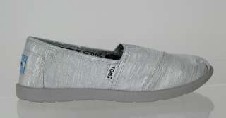 TOMS SILVER SPARKLE YOUTH CLASSICS  