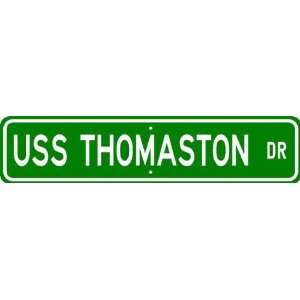  USS THOMASTON LSD 28 Street Sign   Navy Patio, Lawn 