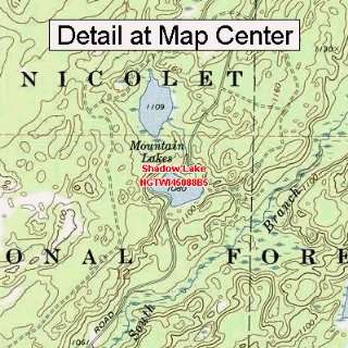 USGS Topographic Quadrangle Map   Shadow Lake, Wisconsin (Folded 