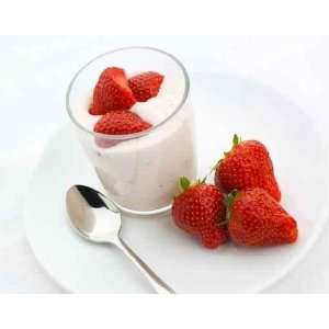  Strawberry Yogurt with Fresh Strawberries   Peel and Stick 