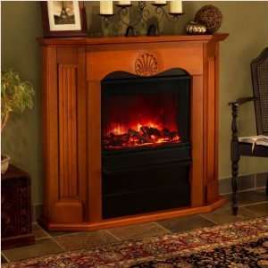  Electric Real Flame Athena Oak Free Standing Fireplace 