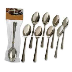  Silver Chrome Steel Spoon, 8 Piece Case Pack 48