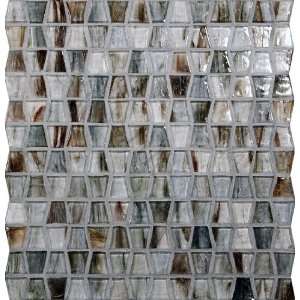  Brown/Blue Blend Wings Blue Pool Glossy Glass Tile   16941 