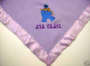 Personalized Custom Fleece Cookie Monster Baby Blanket  