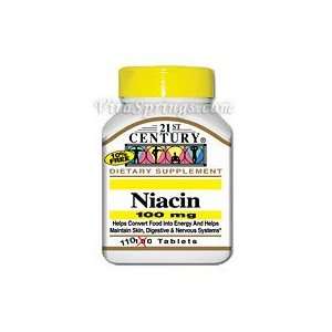  Niacin 100 mg 110 Tablets, 21st Century Health & Personal 