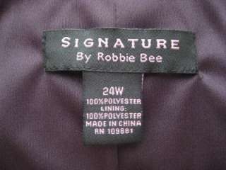 ROBBIE BEE PURPLE COCKTAIL DRESS NWT $100 24W  
