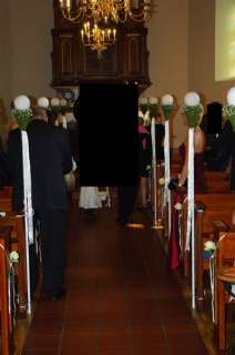 Hochzeitsdeko, Kirchenschmuck, Stäbe, creme, Hochzeitsdekoration in 