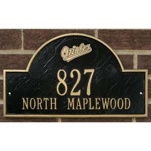   MLB Personalized Address Plaque   Black Gold