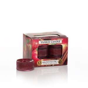  Yankee Candle 12 Scented Tealights   Macintosh Spice