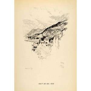  1934 Print Haut Cry Sion Switzerland Swiss Valley Sitten 