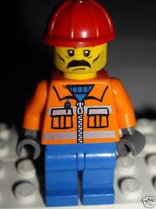 Lego City Figur Bauarbeiter Arbeiter Baustelle 7242  