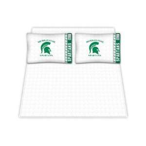  Michigan State Spartans Queen Sheet Set 