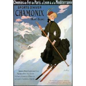  CHAMONIX 1905 Vintage Ski Poster