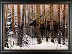 Walk in the Woods Stephen Lyman Moose Framed Print 41.5x29.25