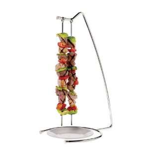   Stainless steel Set of Four Grill Skewers and Stand