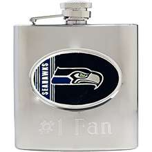 Great American Seattle Seahawks Stainless Steel Custom Flask    