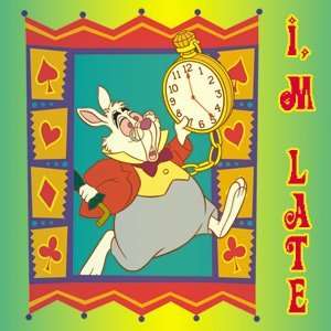  Alice in Wonderland Rabbit Im Late Button Toys & Games