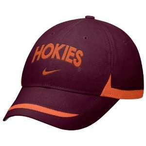   Tech Hokies Ladies Maroon Coaches Adjustable Hat