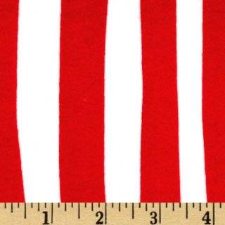    Wide Celebrate Seuss Squiggle Stripe Red/White Fabric By The Yard