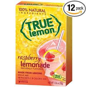  True Citrus 100% Natural True Lemon Raspberry Lemonade 10 