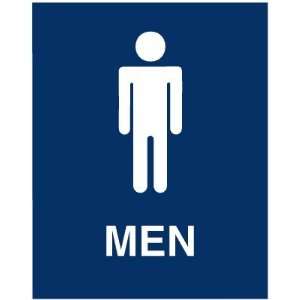  Mens Restroom Adhesive Backed Sign 