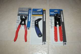 TILE NIPPERS, TILE CUTTER, SCORING TOOL SET OF 3 NEW  