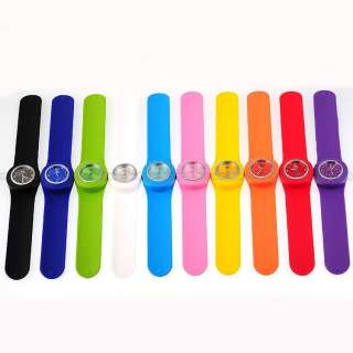 New Hotaru Snap / Slap On Silicone Sport Wrist Watch 10 Colour  