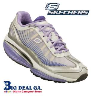 Skechers Shape Ups Womens Shoes SRR Resistor Ambition Silver/Lavender 
