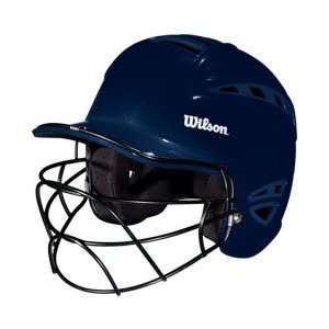  (Price/EA)Wilson Youth  Sleek Bat Helmet w/Mask   Navy 