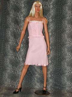 ESCADA COUTURE Pink Silk Corset Dress Sz 38; NWT $2,280  