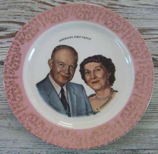 1956 HOMER LAUGHLIN First Family Eisenhower Plate USA  