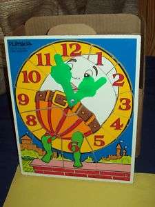 Humpty Dumpty Playskool Time Teacher Puzzle Vintage  