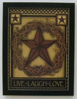 Live Laugh Love 12x16 Primitive Framed Country Pictures  